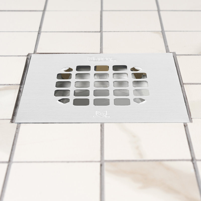 Drain de douche en plastique PVC, Nickel brossé