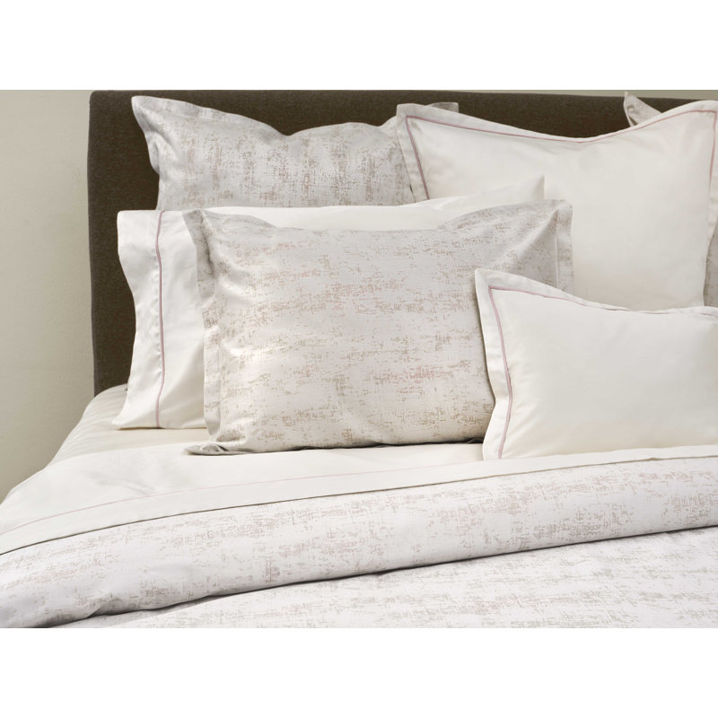 Barolo Duvet Cover, Pink/Khaki, King Duvet Cover
