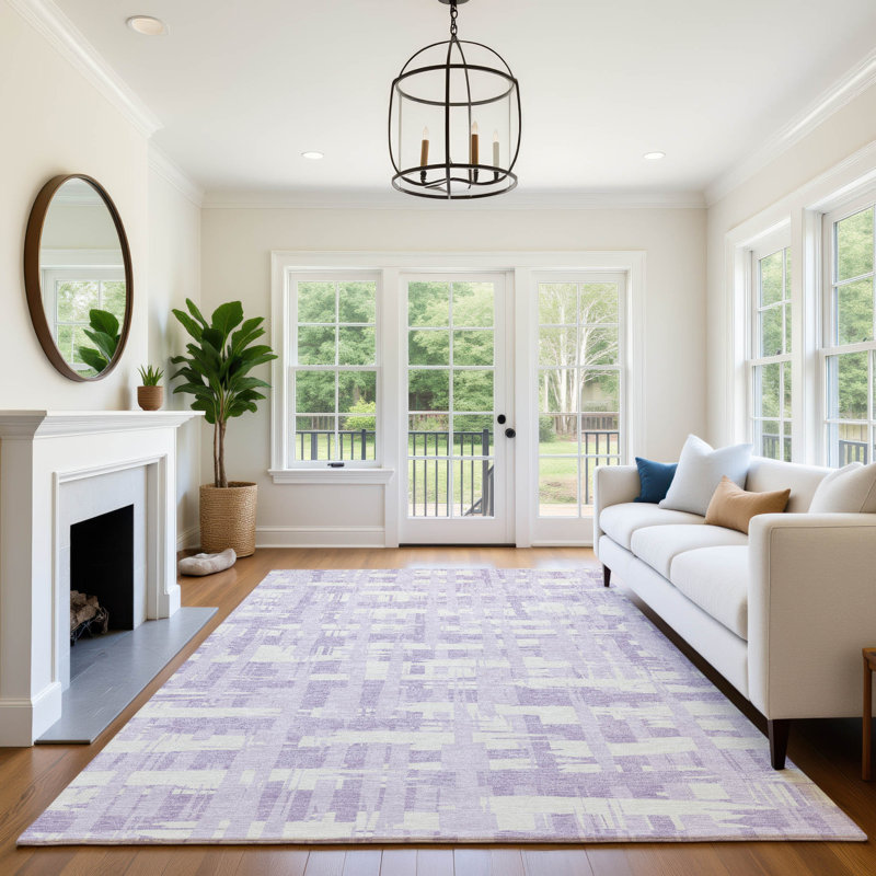 Premium Machine Washable Chelston AMF1849 Stripes Rug, Rectangle 3' x 5'