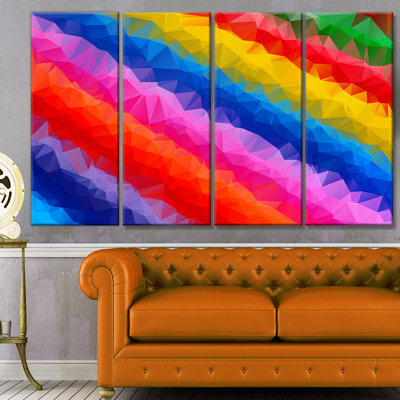 « polygon crayons », impression à multiples images sur toile