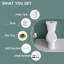 Toilette compacte deux pièces pour personnes âgées 21 ", 1,1 / 1,6 GPF Tornado Dual Flush, carte 1000g, blanc-113957691