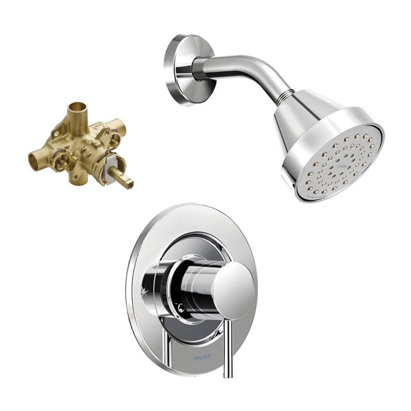 Align Pressure Balanced Shower Faucet with Rough-in Valve and Posi-Temp, Chrome