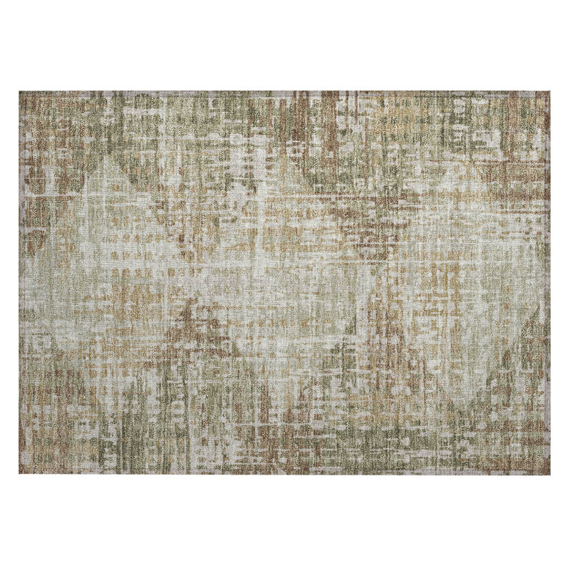 Tapis intérieur / extérieur lavable à la machine Xhevrie, Rectangle 1 pi 8 po x 2 pi 6 po