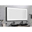 72 po L 36 po x H 36 po. Miroir de salle de bain avec cadre noir et 3 modes de couleurs