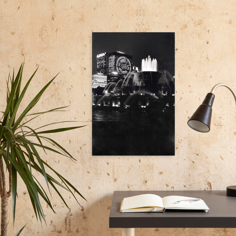 Buckingham Fountain in the Grant Park Chicago Cook County Illinois USA 1 Piece Wrapped Canvas Wall Art