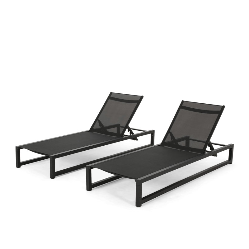 Chaise longue d'extérieur VENISE CHAISE, Noir
