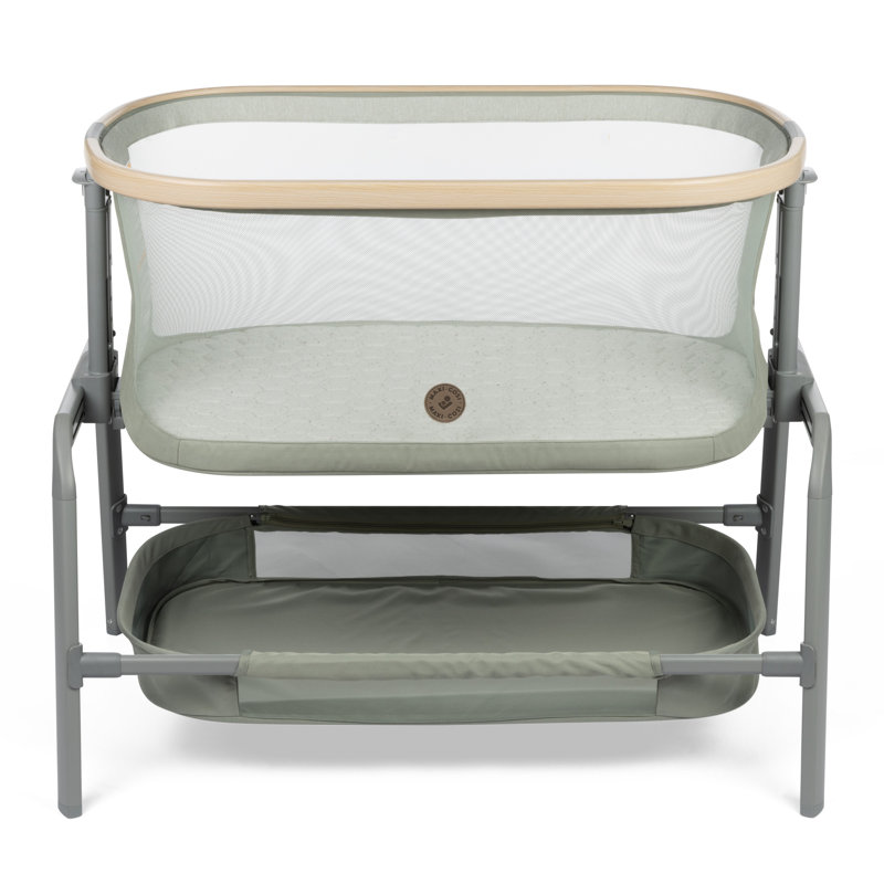 Iora Bedside Crib with Mattress, Green
