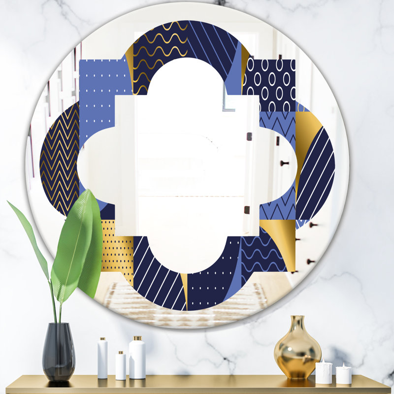 Miroir mural éclectique Quatrefoil Luxury Waves IV, H 31,5 po x l po