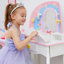  Ensemble de coiffeuse et tabouret avec miroir Rainbow Unicorn