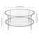 Ceno 36" Glass And Steel Round Coffee Table With Shelf