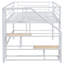 Lit mezzanine moyen avec escalier de rangement, simple, blanc, sécuritaire et peu encombrant pour les chambres d'enfant