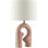 Lampe de table en résine avec abat-jour tambour en lin 1 lumière Jordie 