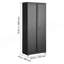Metal Storage Cabinet, Garage Tool Storage Cabinet with 2 Locking Doors, Adjustable Shelves And 2 Drawers