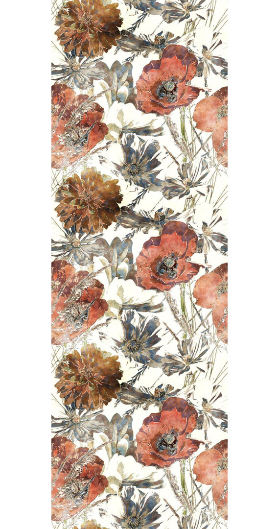 Ashburn Peel & Stick Floral Roll Ebern Designs 