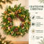 Couronne de Noël 24 po avec pommes de pin et baies dorées Norfolk