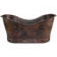 72" Hammered Copper Double Slipper Bathtub With Rings