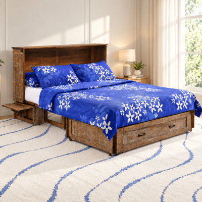 Lit escamotable Poppy de Night & Day Furniture avec matelas en mousse mémoire de qualité supérieure de 15 cm (6 po), format Queen, couleur écorce blanche