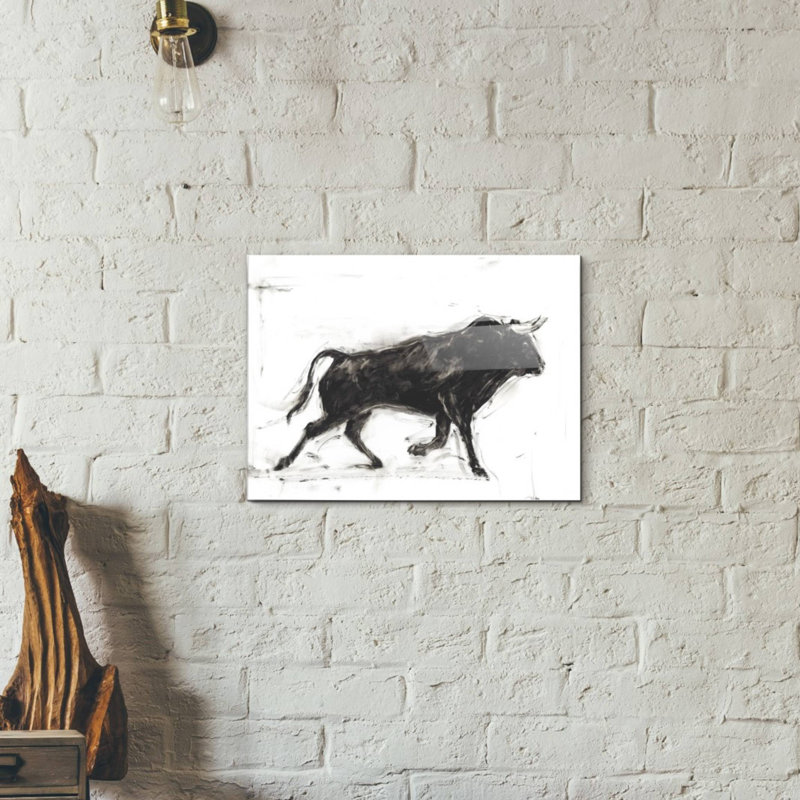 Toro II par Ethan Harper - peinture sans cadre, H 12 po x l 16 po x P 0,12 po