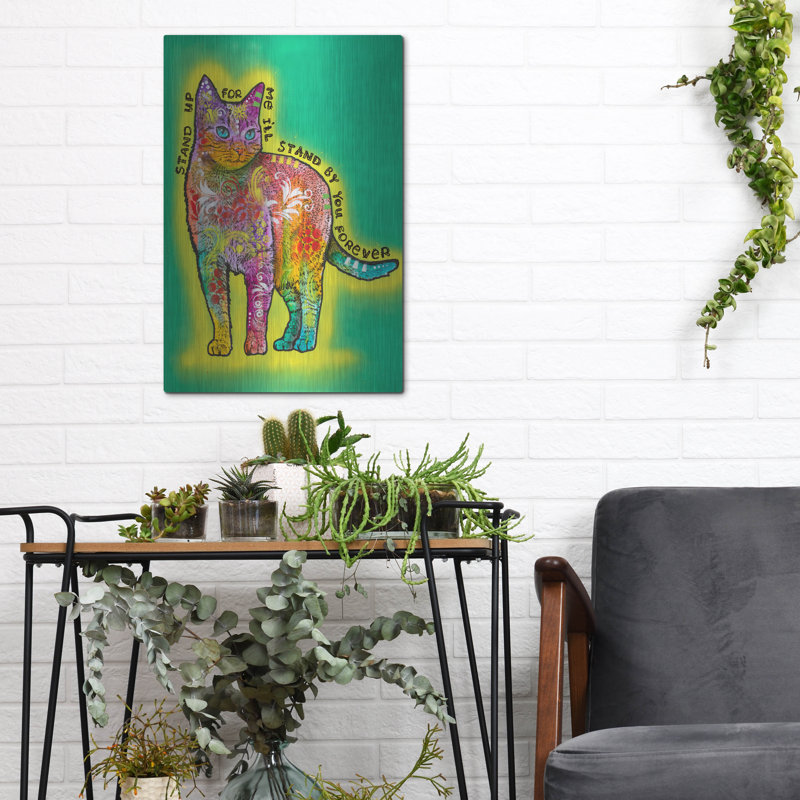 Lark Manor ™ «Stand Up For Me» par Dean Russo, art mural en métal, H 16 po x l 12 po