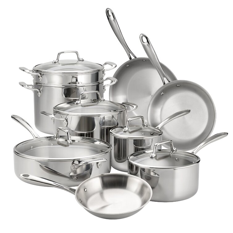 7-Piece Cookware Set Constructed in 18/10 Stainless Steel: Home  & Kitchen