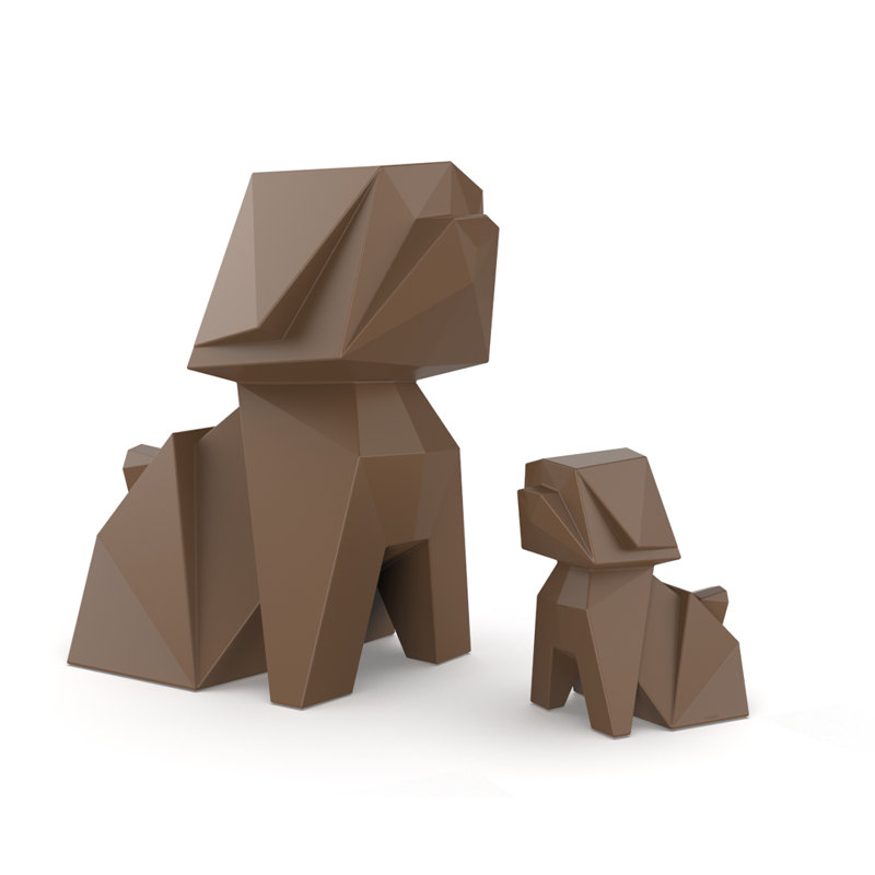Dog Plastic Garden Statue, Brown