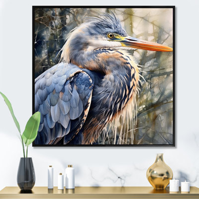 «Graceful Heron Waterbird II», reproduction sur toile