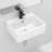 PLUSTEEL 16'' Ceramic Rectangular Wall Mount Bathroom Sink