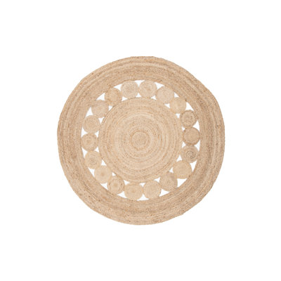 Round Ashantis Solid Colour Hand Woven 200cm X 200cm Area Rug