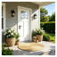 Porte avant en fibre de verre 36 po x 80 po avec cadre en PVC blanc et cadre 4-9 / 16 po-130187092-130187094