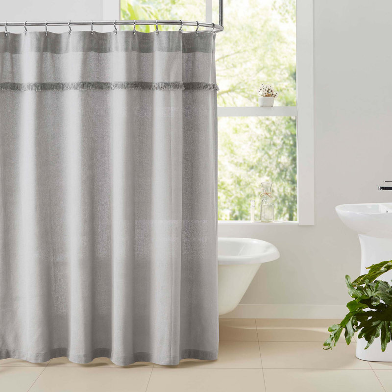 Rideau de douche simple 100% coton Heather