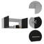 Armoire murale moderne, deux tablettes, porte double