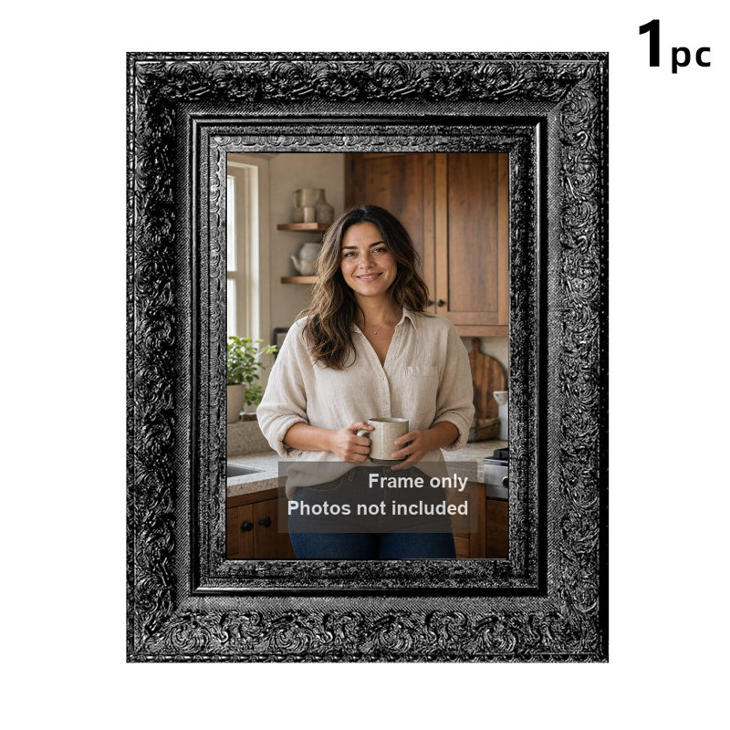 Cadre photo mural noir 1PC 8 "x 10" avec profil décoratif