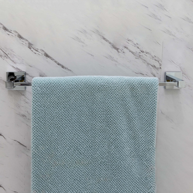 Barre à serviettes murale Capri, H 1,89 po x L 24,65 po x P 2,8 po, Chrome poli