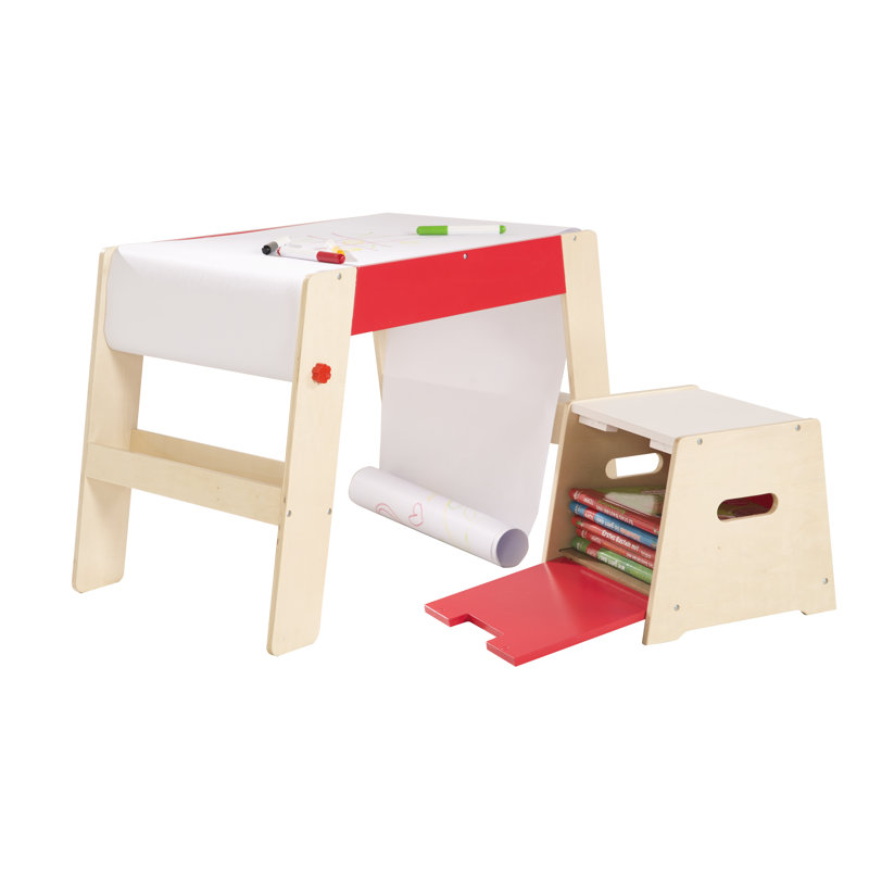 Kids 2 Piece Square Arts And Crafts Table and Chair Set