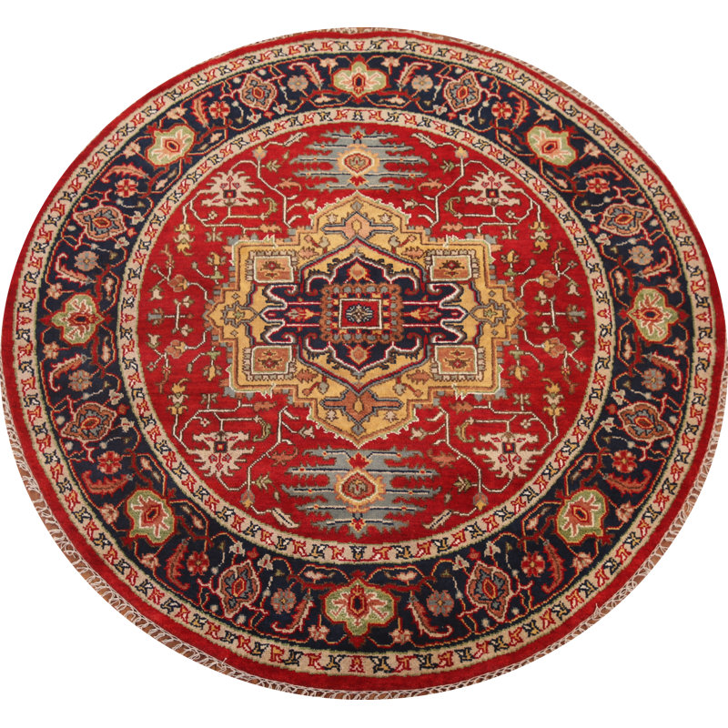 Tapis à motif géométrique rond 8x8