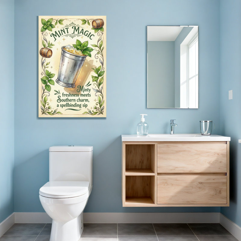 Motif de cocktail Fashion Mint Magic, H 12 po x l 18 po