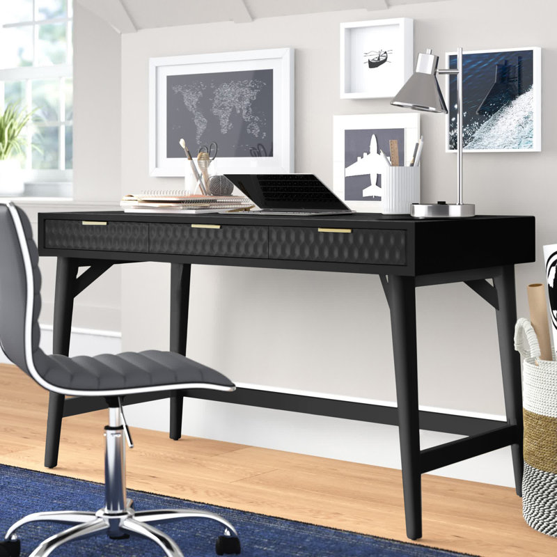 Cardale Writing Desk, 30" H x 52" W x 24" D, White