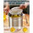 Cook N Home Bacon Grease Container With Strainer, Stainless Steel Oil Grease Storage Can 2.5 Quart, Pot Fat Storage With Lid, Easy Grip Handle Suitable For Storing Frying Oil And Cooking Grease 