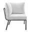 Riverside 4 Piece Outdoor Patio Aluminum Sectional Set with Armchair and Table-1554976150