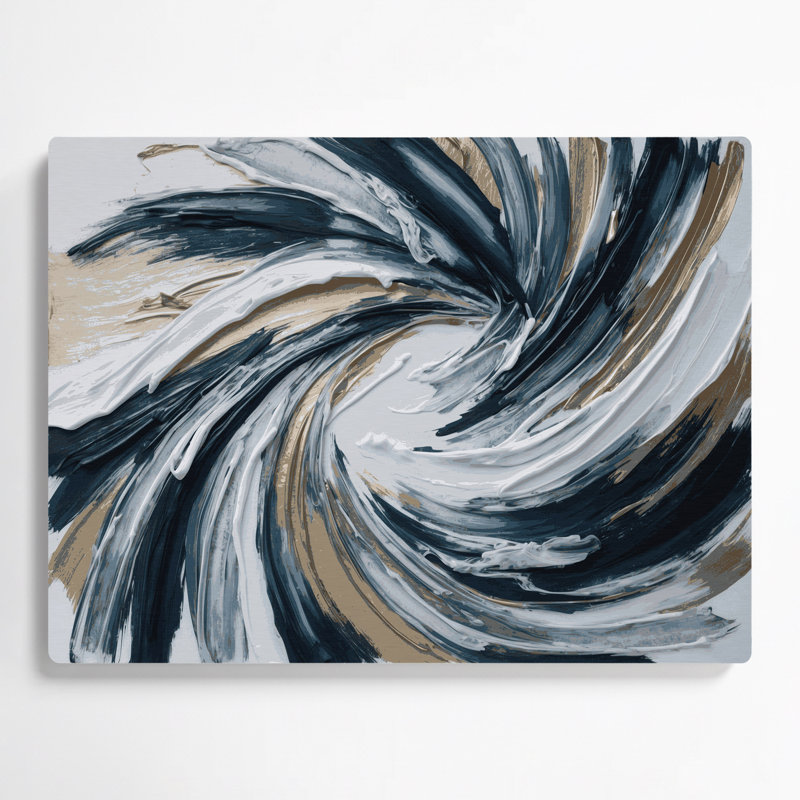 «Lyrical Abstraction 47», art mural en métal gris, H 12 po x l 18 po