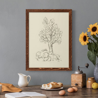 Toile encadrée de qualité supérieure Wooded Path II - prête à être accrochée