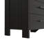 Commode double 6 tiroirs Paris, quatre pieds, plateau supérieur, wengé noir