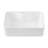 16" x 12" White Ceramic Vessel Bathroom Sink Set with Black Faucet Supply Lines and Drain