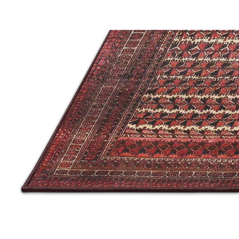 Tapis oriental rouge / brun / beige, Rectangle 2 pi x 3 pi