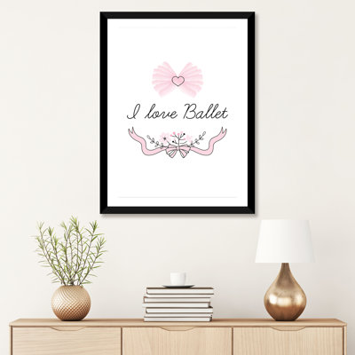 I Love Ballet - impression d'art graphique