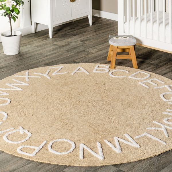 Ebern Designs Kids Washable Round Alphabet Rug & Reviews | Wayfair