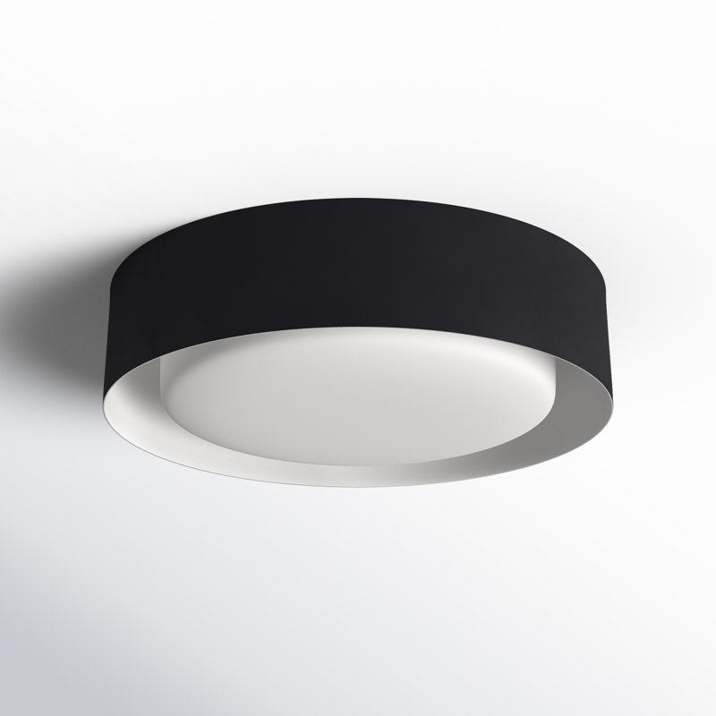Plafonnier encastré 15,7 po Savita, Noir / blanc