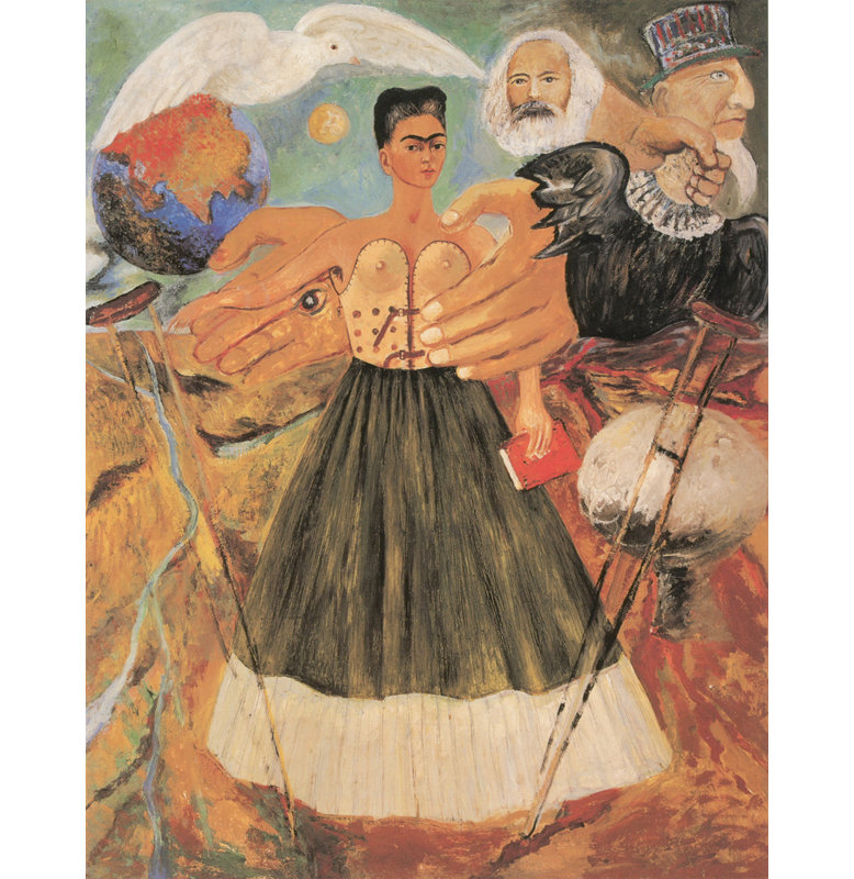 «Marxism Will donner la santé aux gens» par Frida Kahlo, toile tendue avec châssis, H 18 po x l 13 po