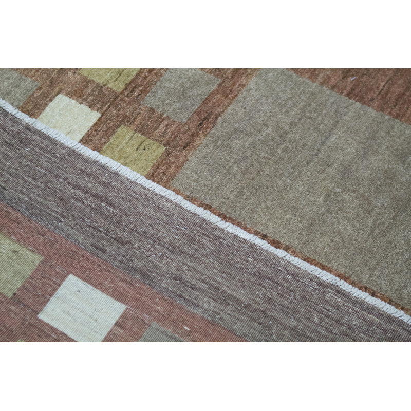 Hand-Knotted High-Quality Red and Brown Area Rug