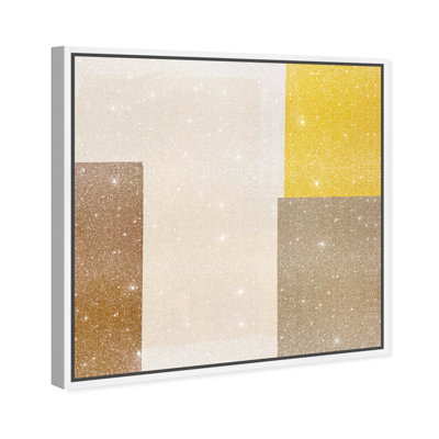 Cubes of Light I Canvas Abstract Print by Oliver Gal, Black Frame, 12 x 12
